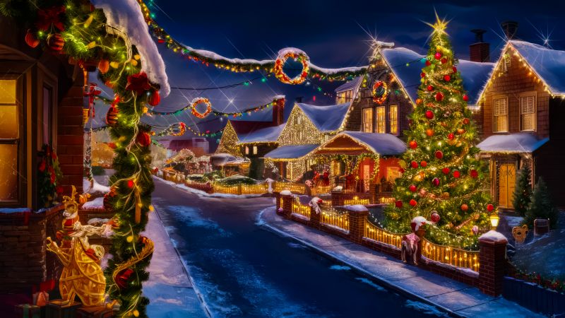 Christmas Lights Hanging